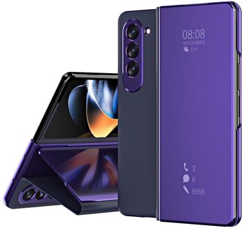 Lunso Samsung Galaxy Z Fold5 - Window view cover hoes - Paars
