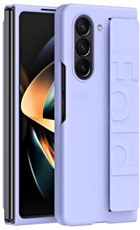 Lunso Samsung Galaxy Z Fold6 hoes met polsband - wrist strap - Lila Paars