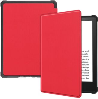 Lunso sleepcover hoes - Kindle Paperwhite 2021 (6.8 inch) - Rood