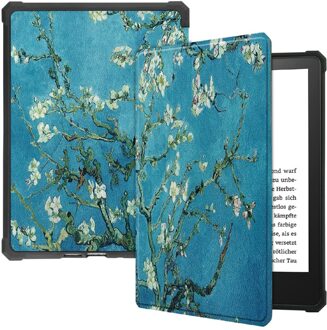 Lunso sleepcover hoes - Kindle Paperwhite 2021 (6.8 inch) - Van Gogh Amandelbloesem Meerdere kleuren