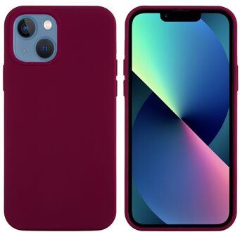 Lunso Softcase Backcover hoes - iPhone 13 Mini - Wijnrood