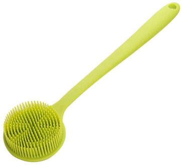 LUOEM Zachte Siliconen Body Borstel Lang Handvat Douche Borstel Body Scrub Bad Borstel voor Terug Scrubber Exfoliërende Huid