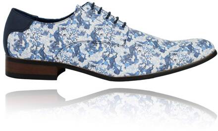 Lureaux Azure Bird Garden Lureaux - Handgemaakte Nette Schoenen Voor Heren Red - 46