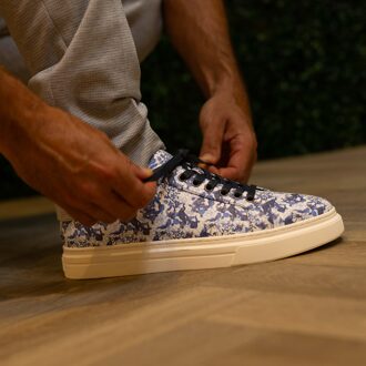 Lureaux Azure Bird Garden Sneakers Lureaux - Handgemaakte Nette Schoenen Voor Heren Blue - 44