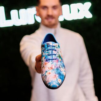 Lureaux Azure Bloom Lureaux - Handgemaakte Nette Schoenen Voor Heren Blue - 46
