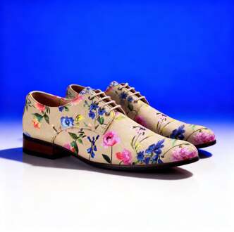 Lureaux Blanc Velour Flora Lureaux - Handgemaakte Nette Schoenen Voor Heren Green - 46