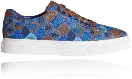 Lureaux Blue Blazing Sneakers Lureaux - Handgemaakte Nette Schoenen Voor Heren - 43