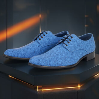 Lureaux Blue Cork . Lureaux - Handgemaakte Nette Schoenen Voor Heren - 45
