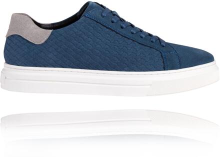 Lureaux Blue Essential Sneakers Lureaux - Handgemaakte Nette Schoenen Voor Heren - 44