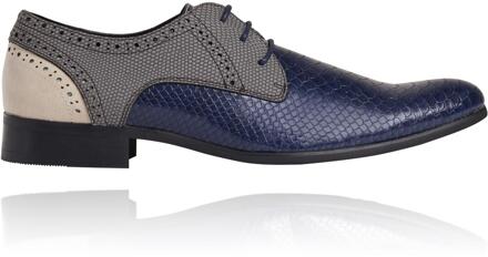 Lureaux Blue LRX Signature Lureaux - Handgemaakte Nette Schoenen Voor Heren - 48