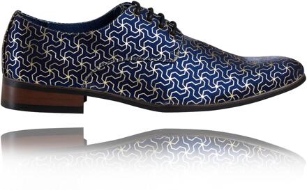 Lureaux Blue Majesty Lureaux - Handgemaakte Nette Schoenen Voor Heren - 41