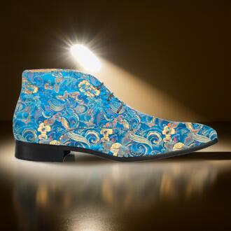 Lureaux Blue Shadow High Lureaux - Handgemaakte Nette Schoenen Voor Heren - 47