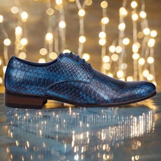 Lureaux Blue Viper Lureaux - Handgemaakte Nette Schoenen Voor Heren - 45