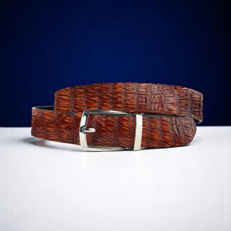 Lureaux Brown Reptile (Riem) Lureaux - Nette Riemen Voor Heren Multicolor