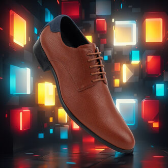 Lureaux Cognac Royale Lureaux - Handgemaakte Nette Schoenen Voor Heren Green - 43