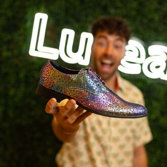 Lureaux Confident Glimmer Lureaux - Handgemaakte Nette Schoenen Voor Heren Blue - 44