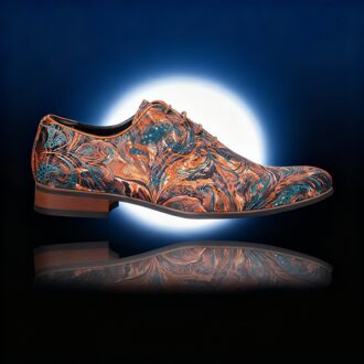 Lureaux Copper Mirage Lureaux - Handgemaakte Nette Schoenen Voor Heren Green - 39