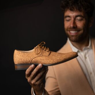 Lureaux Cork . Lureaux - Handgemaakte Nette Schoenen Voor Heren Beige - 45