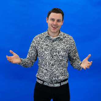 Lureaux Doodle Art Overhemd-M Lureaux - Handgemaakte Nette Schoenen Voor Heren Multicolor