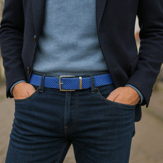 Lureaux Gleaming Blue (Riem) Lureaux - Nette Riemen Voor Heren Multicolor