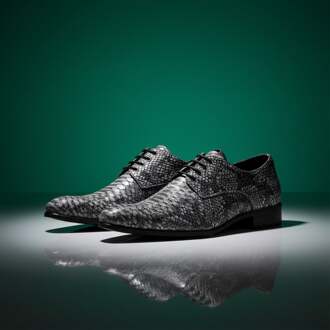 Lureaux Granite Python Lureaux - Handgemaakte Nette Schoenen Voor Heren Green - 39