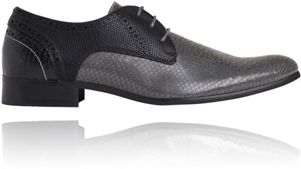 Lureaux Grey LRX Signature Lureaux - Handgemaakte Nette Schoenen Voor Heren Gray - 48
