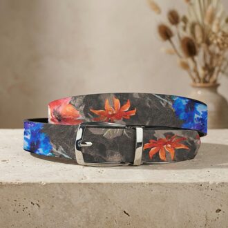 Lureaux Grey Velour Flora (Riem) Lureaux - Nette Riemen Voor Heren Multicolor