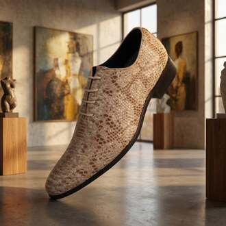 Lureaux Ivory Python Lureaux - Handgemaakte Nette Schoenen Voor Heren Green - 43