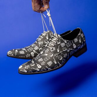 Lureaux Melo Vibes Lureaux - Handgemaakte Nette Schoenen Voor Heren Black - 44