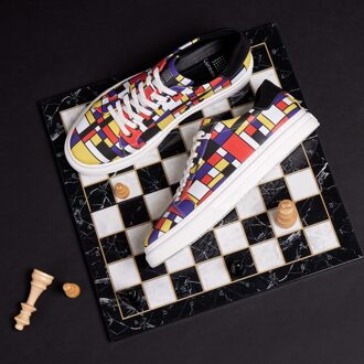 Lureaux Mondrianic Sneakers Lureaux - Handgemaakte Nette Schoenen Voor Heren Multicolor - 39