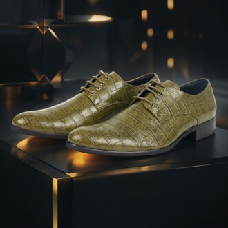 Lureaux Olive Bite Lureaux - Handgemaakte Nette Schoenen Voor Heren Green - 40