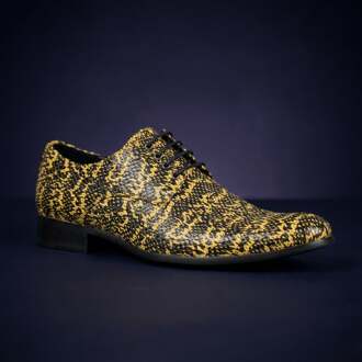 Lureaux Python Yellow Lureaux - Handgemaakte Nette Schoenen Voor Heren Green - 41