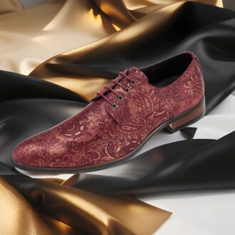 Lureaux Red Paisley Panther Lureaux - Handgemaakte Nette Schoenen Voor Heren Multicolor - 44