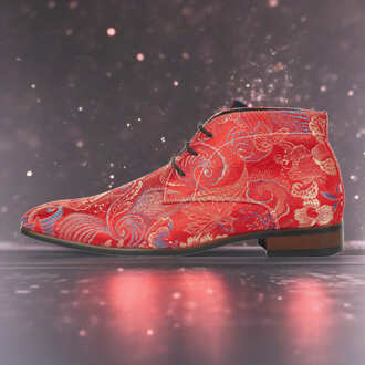 Lureaux Red Shadow High Lureaux - Handgemaakte Nette Schoenen Voor Heren - 48