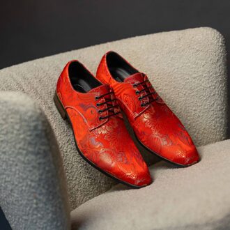 Lureaux Red Shadow Lureaux - Handgemaakte Nette Schoenen Voor Heren - 48