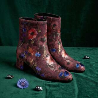 Lureaux Rosso Velour Flora Lady Boot Lureaux - Handgemaakte Nette Schoenen Voor Heren Blue - 39