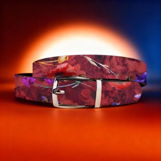 Lureaux Rosso Velour Flora (Riem) Lureaux - Nette Riemen Voor Heren Multicolor