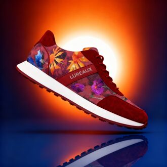 Lureaux Rosso Velour Flora Runner Lureaux - Handgemaakte Nette Schoenen Voor Heren Multicolor - 44