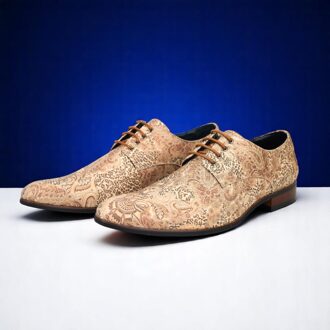 Lureaux Sand Paisley Panther Lureaux - Handgemaakte Nette Schoenen Voor Heren Beige - 43