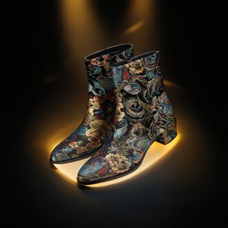Lureaux Shiny Shadow Lady Boot Lureaux - Handgemaakte Nette Schoenen Voor Heren Blue - 41