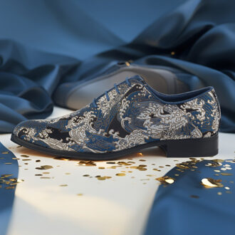 Lureaux Silent Blue Tsunami Lureaux - Handgemaakte Nette Schoenen Voor Heren - 46