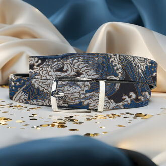 Lureaux Silent Blue Tsunami (Riem) Lureaux - Nette Riemen Voor Heren Multicolor