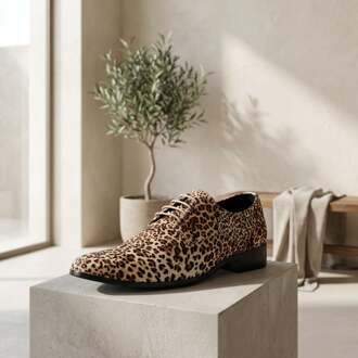 Lureaux The Leopard Dandy Lureaux - Handgemaakte Nette Schoenen Voor Heren Green - 46