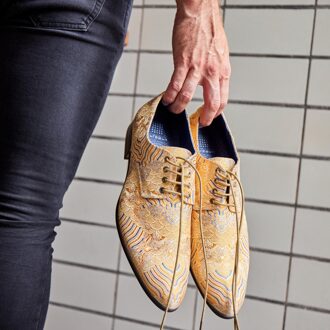 Lureaux Yellow Parade Lureaux - Handgemaakte Nette Schoenen Voor Heren - 48