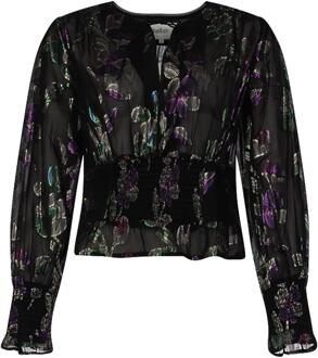 Lurex blouse Angelo  zwart - XS (FR 0),L (FR 3),