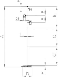 Lurone Vloerlamp - E27 - 160 cm - Zwart|Koper