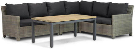 Lusso/Riviera dining loungeset 5-delig Taupe-naturel-bruin