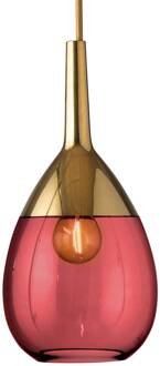 Lute S hanglamp goud robijnrood goud, rood