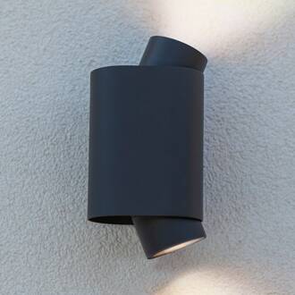 Lutec Buitenwandlamp Cypres, IP44, up-/downlight antraciet