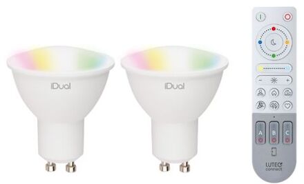 Lutec Connect Slimme Led-lamp Led Bulb Wit En Gekleurd Licht Gu10 4,7w 2st.